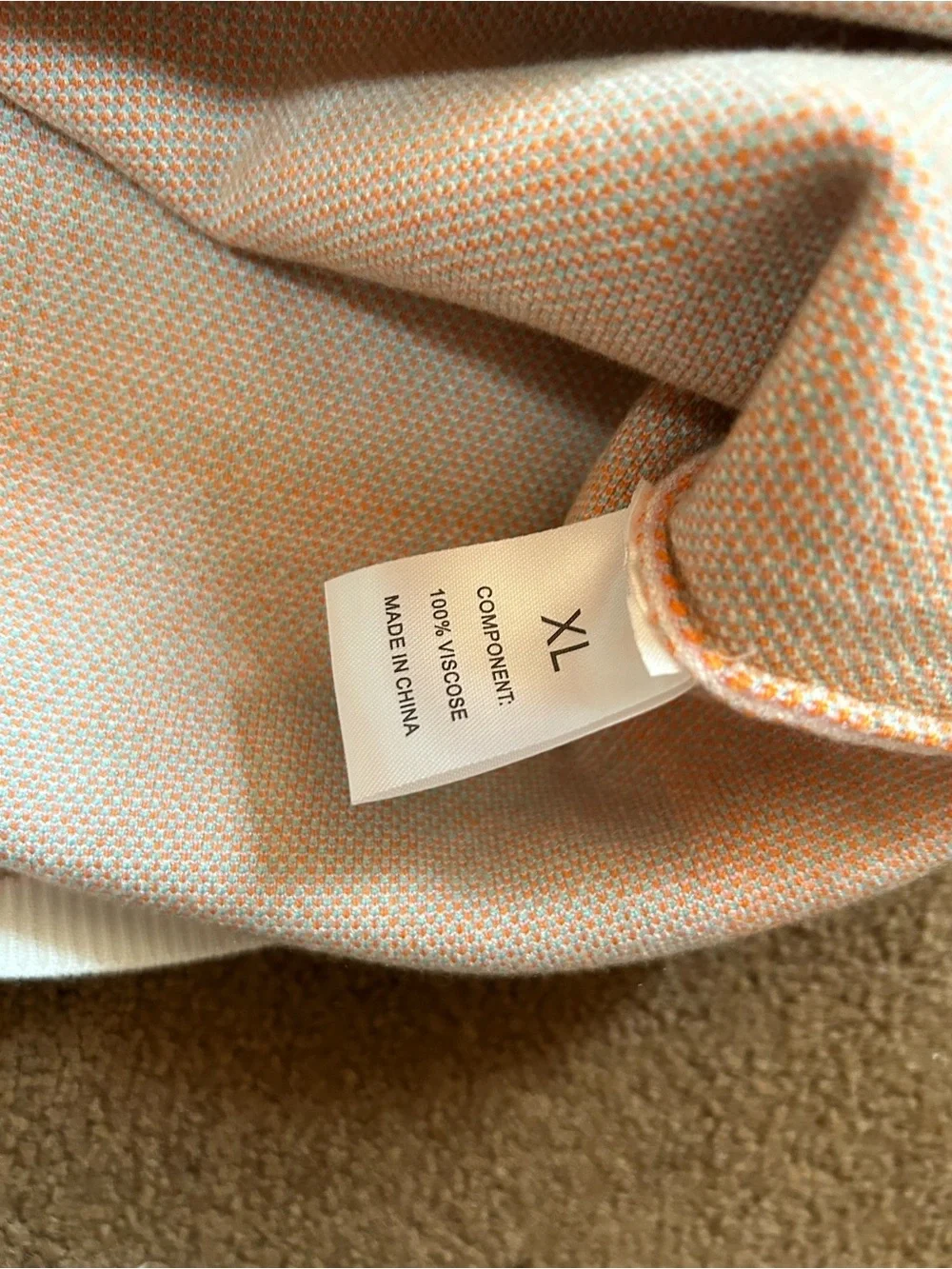 Amazon Colorblock Checkerboard Sleeveless Crop Top - Orange, Pink, Teal & White - Picture 2 of 3